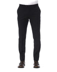 Trussardi Black Virgin Wool Men Trouser