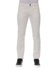 Trussardi White Cotton Men Jeans