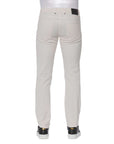 Trussardi White Cotton Men Jeans
