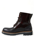 Dolce & Gabbana Elegant Bi-Color Leather Boots