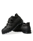 Dolce & Gabbana Black Leather Ankle Strap Boots