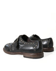 Dolce & Gabbana Elegant Calfskin Leather Monk Straps