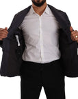 Dolce & Gabbana Elegant Dark Blue Silk Blend Jacket