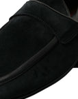 Dolce & Gabbana Elegant Velvet Black Loafers for Men
