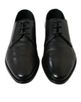 Dolce & Gabbana Elegant Black Leather Derby Dress Shoes