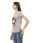 Trussardi Action Gray Cotton Women T-Shirt