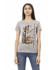 Trussardi Action Gray Cotton Women T-Shirt