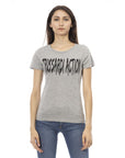 Trussardi Action "Gray Cotton Women T-Shirt"