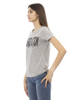 Trussardi Action "Gray Cotton Women T-Shirt"