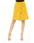 Jacob Cohen Yellow Wool Women Skirt