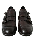 Dolce & Gabbana Elegant Triple Buckle Leather Dress Shoes