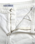 Dolce & Gabbana Elegant White Mid-Waist Denim Cropped Jeans
