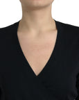 Dolce & Gabbana Elegant Black Virgin Wool Cardigan Sweater