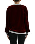 Dolce & Gabbana Elegant Burgundy Silk-Blend Sweater