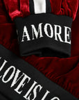 Dolce & Gabbana Elegant Burgundy Silk-Blend Sweater