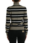 Dolce & Gabbana Elegant Striped Turtleneck Wool Sweater