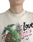 Dolce & Gabbana Elegant Jungle Print Crewneck Sweater