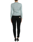 Dolce & Gabbana Elegant Light Blue Silk Cardigan