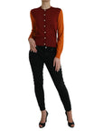 Dolce & Gabbana Elegant Silk Cardigan Sweater in Vibrant Tones