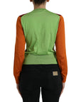 Dolce & Gabbana Elegant Silk Cardigan Sweater in Vibrant Tones
