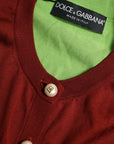 Dolce & Gabbana Elegant Silk Cardigan Sweater in Vibrant Tones