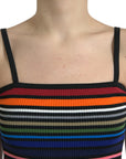 Dolce & Gabbana Chic Striped Spaghetti Strap Tank Top