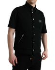 Dolce & Gabbana Elegant Black Sleeveless Vest Jacket