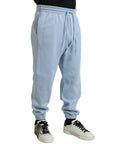 Dolce & Gabbana Elegant Light Blue Cotton Blend Joggers