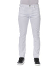 Trussardi Jeans White Cotton Men Jean