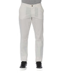 Trussardi Jeans White Cotton Men's Trouser