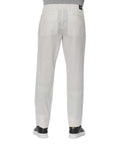 Trussardi Jeans White Cotton Men's Trouser