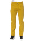 Trussardi Jeans Yellow Cotton Men Pant
