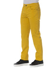 Trussardi Jeans Yellow Cotton Men Pant
