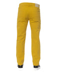 Trussardi Jeans Yellow Cotton Men Pant