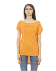 Just Cavalli Orange Cotton Women T-Shirt