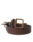 Dolce & Gabbana Elegant Brown Calf Leather Belt - Timeless Accessory