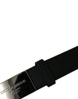 Dolce & Gabbana Elegant Black Leather Belt with Metal Buckle