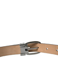 Dolce & Gabbana Elegant Dark Brown Calf Leather Belt