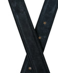 Dolce & Gabbana Elegant Blue Leather Belt with Metal Buckle