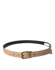 Dolce & Gabbana Elegant Beige Leather Belt