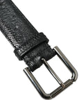 Dolce & Gabbana Elegant Black Leather Belt with Metal Buckle