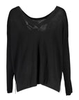 Gant Elegant Black Wool Sweater with Round Neck