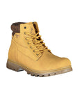 Carrera Sleek Yellow Lace-Up Boots with Contrast Detail