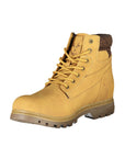 Carrera Sleek Yellow Lace-Up Boots with Contrast Detail