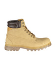 Carrera Beige Lace-Up Boots with Contrasting Detail