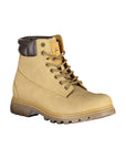 Carrera Beige Lace-Up Boots with Contrasting Detail