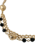 Dolce & Gabbana Elegant Crystal Bounce Leather Waist Belt