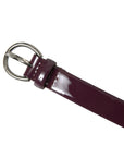 Dolce & Gabbana Elegant Maroon Leather Waist Belt