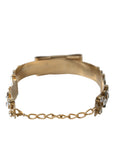 Dolce & Gabbana Gold-Tone Crystal Embellished Waist Belt