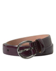 Dolce & Gabbana Elegant Maroon Leather Waist Belt
